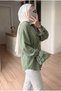 Women's Volan Sleeve Detailed, Ruffled Cuffs, Button Detailed, Relaxed Fit, Belted, Hijab Shirt - 2