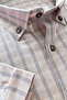 Men's Beige Short Sleeve Plus Size Shirt with Pockets Wide Cut Casual Soft Cotton - 4