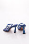1273 Women's Four Color Striped Heeled Slippers - 3