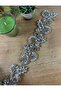 Stylish Stone-Studded Adhesive Tape with Crystal Stone Flower Pattern Details (1 Meter)