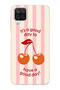 Samsung Galaxy A22 / M22 / M32 Compatible Cherry Pattern Transparent Phone Case
