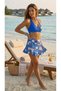 725714_Women's Hawaiian Print Flounce Shorts Skirted Crisscross Cross-Crop Sea/Pool Swimwear - 5
