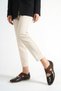 Brown Patent Leather Crocodile Women's Ballerina Flats Elastic Round Toe Comfortable Non-Slip Sole Shoes Kima - 6
