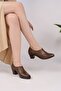 Genuine Leather Women's Daily Light Comfortable Classic Heeled Shoes Dd3338 - 3