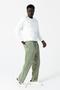 Men's Adjustable Waist Double Pocket Jogger Pants Khaki - 9238 - 2