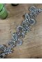 Stylish Stone-Studded Adhesive Tape with Crystal Stone Flower Pattern Details (1 Meter) - 3