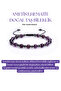 Amethyst, Hematite Natural Stone Bracelet, Unisex Bracelet, Design Bracelet with Adjustable Drawstring