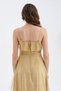 Women's Strappy Design Dress with Tulle Detail on the Sides and Lined Inside - 4