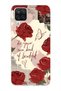 Samsung Galaxy A22 / M22 / M32 Compatible Red Rose Pattern Transparent Phone Case