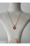 Vintage Steel Necklace with Pink Stone Detail - 3