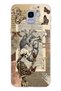 Samsung Galaxy J6 Compatible Vintage Skeleton and Butterfly Pattern Transparent Phone Case