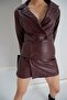 Shorts Suit Jacket Faux Leather Shorts Skirt Jacket Double Suit - 8