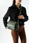 Washed Leather Crossbody Shoulder Bag Green Model: (571-13P) - 3