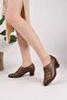 Genuine Leather Women's Daily Light Comfortable Classic Heeled Shoes Dd3338
