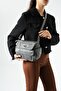 Washed Leather Crossbody Shoulder Bag Gray Model: (571-13P)