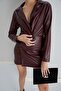 Shorts Suit Jacket Faux Leather Shorts Skirt Jacket Double Suit - 4