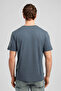 Baselo Men's Regular Fit 100% Cotton Basic Crew Neck T-Shirt Blue - 4