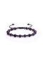 Amethyst, Hematite Natural Stone Bracelet, Unisex Bracelet, Design Bracelet with Adjustable Drawstring - 2