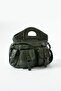 Washed Leather Multi-Pocket Shoulder Bag and Handbag Green Model: (571-12V) - 3
