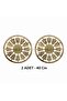 Wooden Macrame Clock Pulley Light Oak 40 cm (2 Pcs)