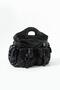 Washed Leather Multi-Pocket Shoulder Bag and Handbag Black Model: (571-12V) - 3