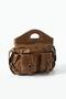 Washed Leather Multi-Pocket Shoulder Bag and Handbag, Tan Model: (571-12V) - 3