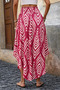 New Season Women's High Waist Elastic Waist Lace-Up Side Open Long Single Jersey Skirt - 4