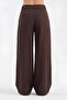 Women's Linen Fabric Pleated Detailed Inner Belt Garnished Design Trousers - 2