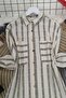 Line Linen Shirt with Tassels at the Hem - Beige - 3