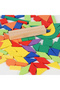 Wooden Pattern Block Puzzle Set for Kids 102 Piece Colorful Shape Blocks with 48 Challenge Cards - 3
