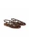 Brown Patent Leather Biye Women's Daily Sandals - 3