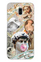 Samsung Galaxy J6 Plus Compatible Renaissance Collage Pattern Transparent Phone Case