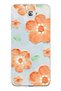 Samsung Galaxy J7 Prime Compatible Orange Flower Oil Painting Pattern Transparent Phone Case