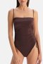 Brown Back Detailed Swimsuit - 6