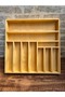 45X45 cm Wooden Spoon Holder Handcrafted Solid Wood Organizer - 6
