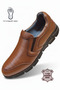 4753 Orthopedic Sole Brown Men's Summer Casual Shoes - Lightweight Sole Perforated Men's Shoes