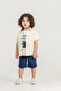 Boys' Printed Summer Set - 3-Piece Shirt T-Shirt Shorts Set
