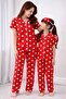 Mother Daughter Cotton Button-Down Sleepband Summer Short-Sleeved Pajamas Set