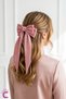 Light Pink Color Women's Satin Oversized Long Bow Automatic Hair Clip - Casual Stylish Clip-In Hairpin