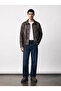 Zra Model Stitched Detailed Buttoned Leather Jacket - Modern & Stylish - 3