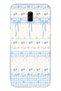 Samsung Galaxy J6 Plus Compatible Blue Bow and Flower Pattern Transparent Phone Case