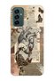 Samsung Galaxy M13 / M23 Compatible Vintage Skeleton and Butterfly Pattern Transparent Phone Case