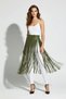 Khaki Skirt Long Tassel Detailed Skirt Faux Leather Skirt High Waist Skirt - Brf1090 - 4