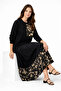 Women's Middle Age Gilded Patterned Mother Skirt Blouse Set 4127 - 6