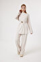 6478 - Stylish Comfortable Soft Lina Interlock Modal Fabric Shoulder Button and Waist Belt Detailed Loose Women's Set