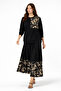 Women's Middle Age Gilded Patterned Mother Skirt Blouse Set 4127 - 5