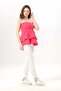 Sevilay Layered Flounce Muslin Blouse-Skirt Pink Pmb - 4