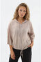 Hooded, Drawstring-Waisted, Patterned Jacket