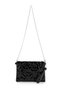Stitched Clutch Stella Faux Leather Women's Star Crossbody Bag Black Patent Leather - 2