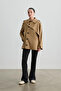 Kum Asymmetric Sleeve Detail Trench Coat - 2